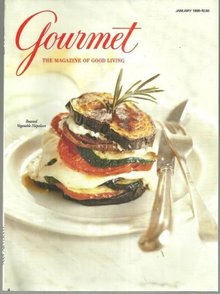 Gourmet Magazine January 1996 Roasted Vegetable Napoleon on the Cover