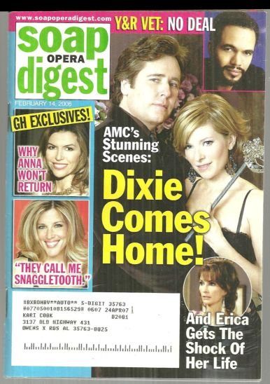 Soap Opera Digest February 14, 2006 Dixie Comes Home on the Cover
