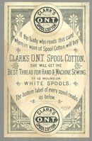 Victorian Trade Card Clark's Spool Cotton With Sister Mending Johnnie's Pants