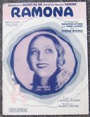 Ramona Sheet Music Starring Dolores Del Rio Star of the Photoplay Ramona 1927