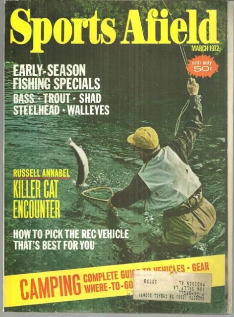Sports Afield Magazine March 1972 Bonus Camping Section