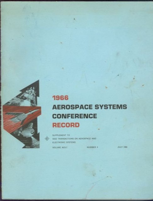 1966 Aerospace Systems Conference Record 4 July 1966 Seattle, Washington