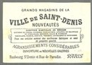 Victorian Trade Card for Ville de Saint Denis, Paris with Horses and Farmyard