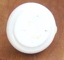 Vintage Minature Pitcher White Lustre Glaze with Gold Top