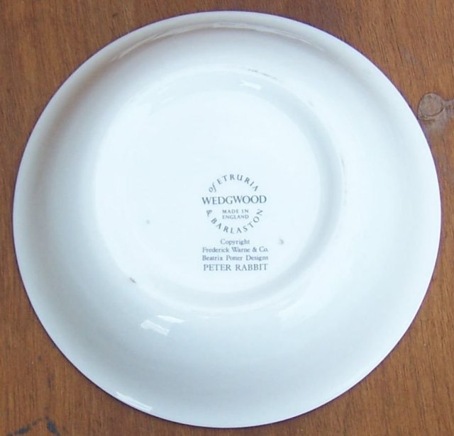 Vintage Wedgwood China Peter Rabbit Child's Bowl with Old Mrs. Rabbit