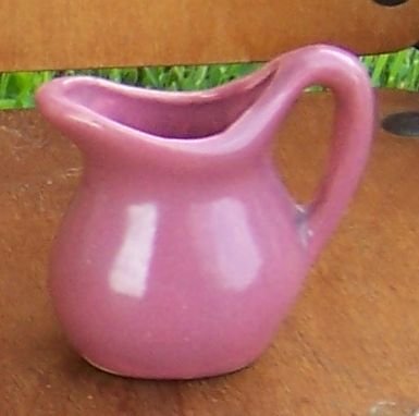 Vintage Minature Matte Glaze Mauve Pitcher
