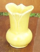 Vintage USA Minature Yellow Pottery Vase