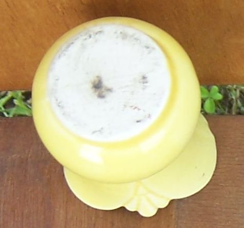 Vintage USA Minature Yellow Pottery Vase