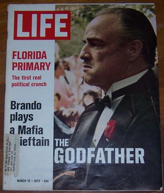 Life Magazine March 10, 1972 Brando Plays a Mafia Chieftain, The Godfather Cover