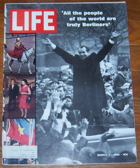 Life Magazine March 7, 1969 Nixon in Berlin on cover