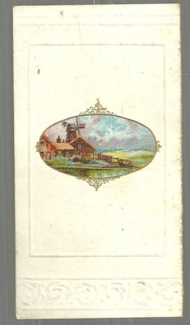 Victorian Joyful Easter Card with Purple Crocuses Unused String in Memory's Harp