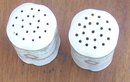 Vintage Rosenthal China Salt and Pepper Shakers with Pink Roses & Green Garland