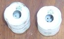 Vintage Rosenthal China Salt and Pepper Shakers with Pink Roses & Green Garland