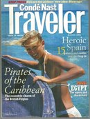 Conde Nast Traveler Magazine March 1998 Pirates of the Caribbean on the Cover