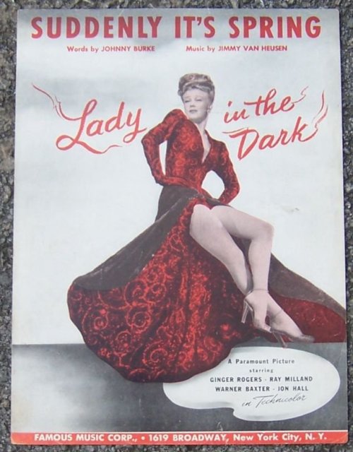 Suddenly It's Spring From Lady in the Dark Starring Ginger Rogers 1943 Music
