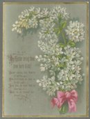 Victorian Easter Card With Lilac Bouquet May Easter Bring Thee New Born Bliss