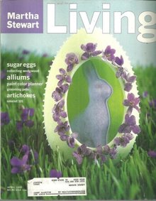 Martha Stewart Living Magazine April 1997 Sugar Egg on Cover.