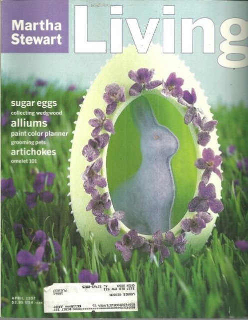 Martha Stewart Living Magazine April 1997 Sugar Egg on Cover.