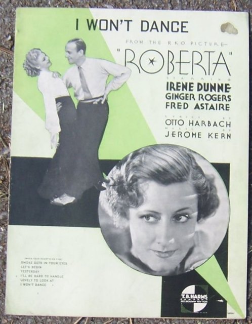 I Won't Dance From Roberta starring Irene Dunne Ginger Rogers Fred Astaire 1935