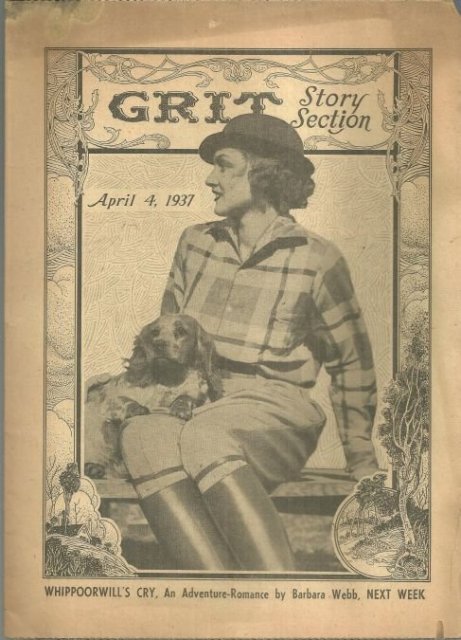Grit Story Section April 7, 1937 Vintage Fiction, Poetry, Jokes and Comics
