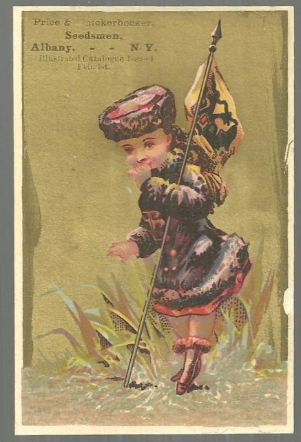 Victorian Trade Card for Price and Knickerbocker Seedman, Albany, New York