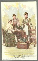 Victorian Trade Card for Singer Sewing Machine Roumania
