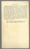 Victorian Trade Card for Singer Sewing Machine Roumania