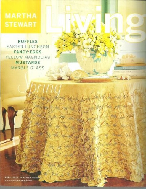 Martha Stewart Living Magazine April 2001 Spring on Cover