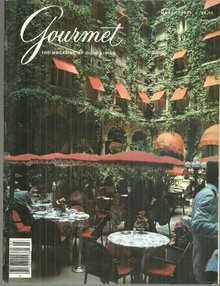 Gourmet Magazine March 1983 Courtyard Garden Plaza-Athenee, Paris on Cover