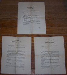 Set of Three Periodic Reports from Lawrenceville School for Merritt T Cooke 1899