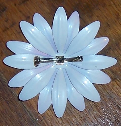 Vintage Purple Enamel Flower Pin