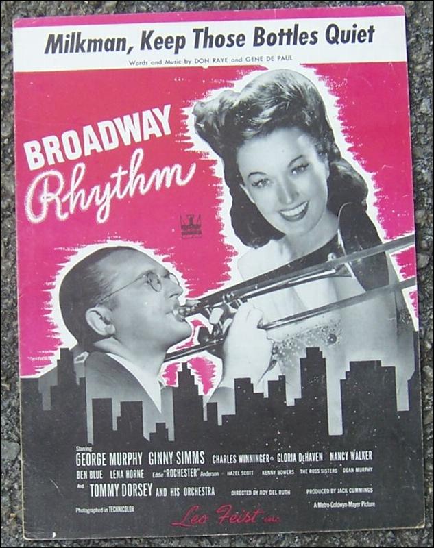 Milkman, Keep Those Bottles Quiet Ginny Simms and Tommy Dorsey 1944 Music