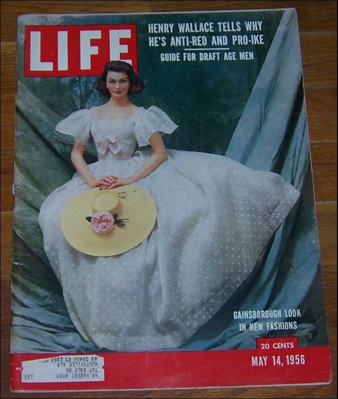 Life Magazine May 14, 1956 Gainsborough Look in New Fashions on cover