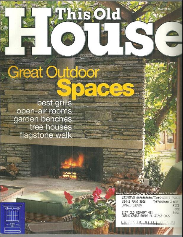 This Old House Magazine May 2003 Great Outdoor Spaces on the Cover