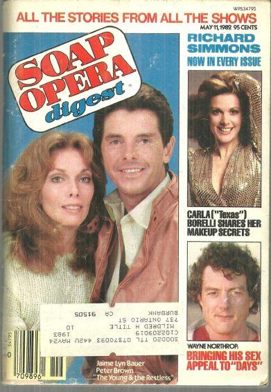 Soap Opera Digest Magazine May 11, 1983 Jamie Lynn Bauer and Peter Brown YR