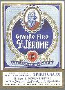 Vintage Label for Grande Fine St. Jerome, France Distillerie St. Jerome