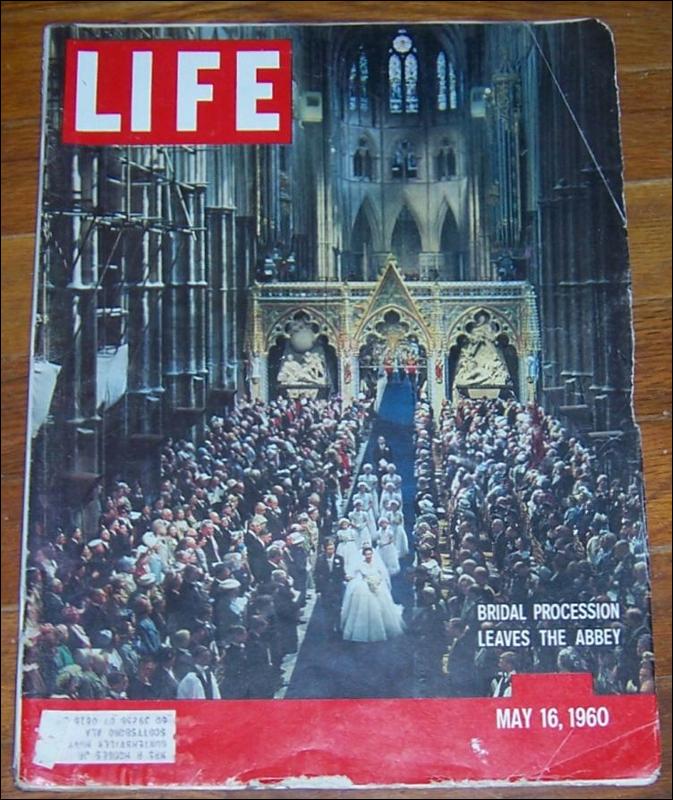 Life Magazine May 16, 1960 Bridal Procession Leaves the Abbey on cover