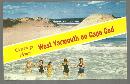 Greetings Postcard From West Yarmouth on Cape Cod with Bathing Beauties
