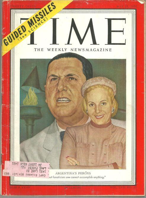 Time Magazine May 21, 1951 The Perons of Argentina on cover