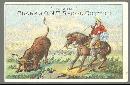 Victorian Trade Card for Clark's O. N. T. Spool Cotton Vaquero Testing Thread