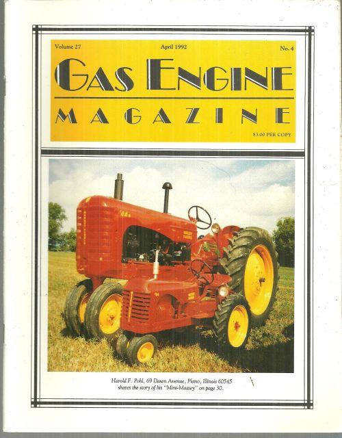 Gas Engine Magazine April 1992 Mini Massey on Cover