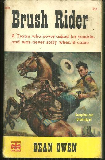 Brush Rider by Dean Owen 1959 Vintage Western Paperback
