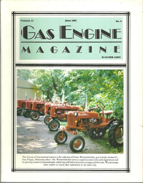 Gas Engine Magazine June 1987 Line-up of Internationals on Cover