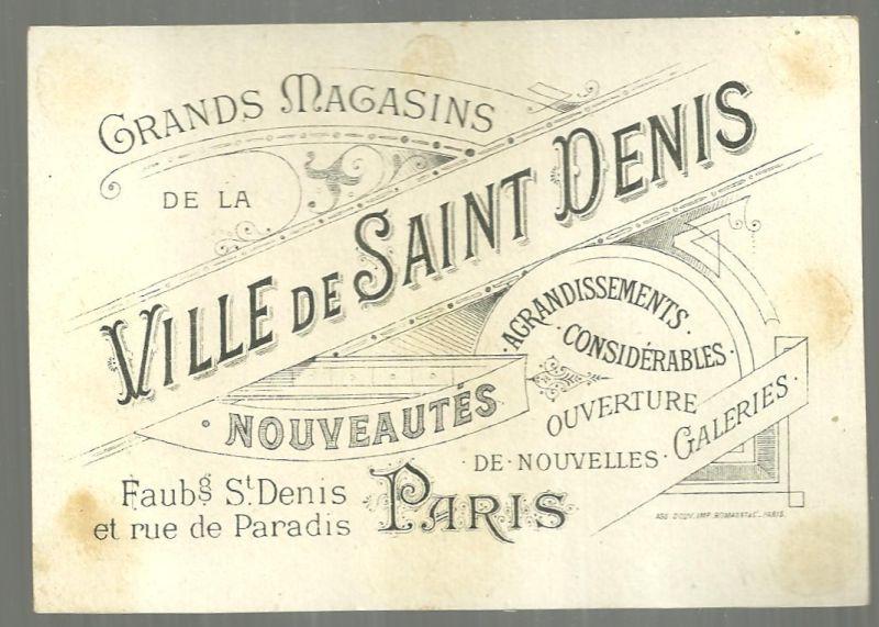 Victorian Trade Card for Ville de Saint Denis Exposition Unversellie de 1900