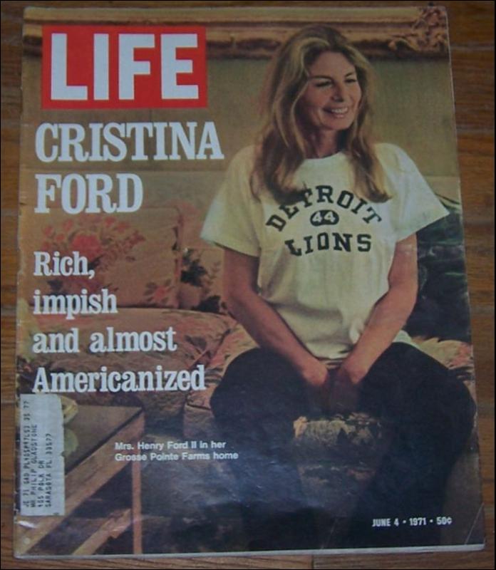 Life Magazine June 4, 1971 Christina Ford on cover