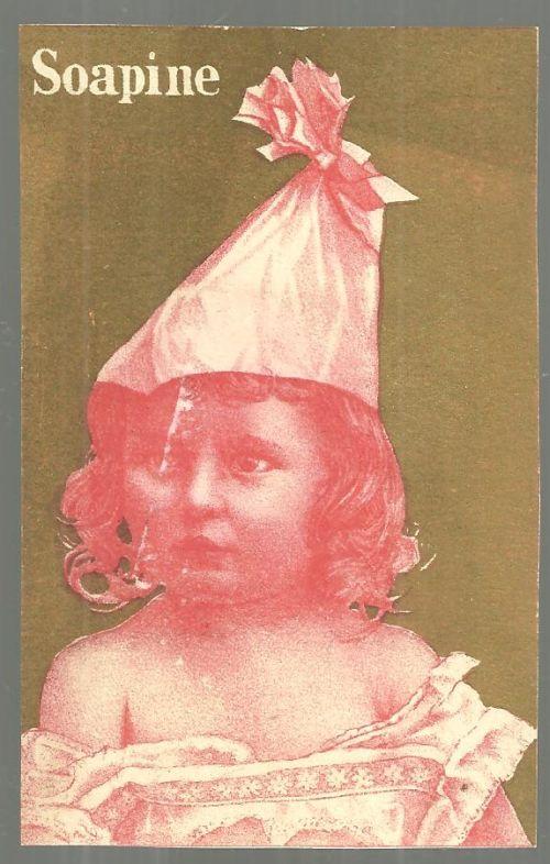 Victorian Trade Card for Soapine with Little Girl All Dressed Up