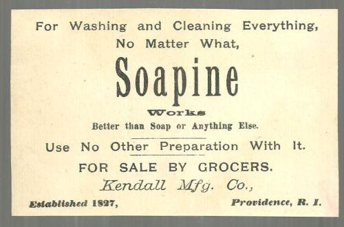 Victorian Trade Card for Soapine with Little Girl All Dressed Up