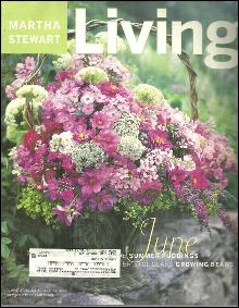 Martha Stewart Living Magazine June 2000 Martha's Favorite Flowers on the Cover