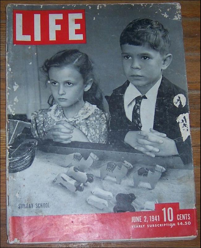 Life Magazine June 2, 1941 World War II Issue Sunday School on cover