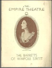 Playbill Katharine Cornell in the Barretts of Wimpole Street, November 30, 1931